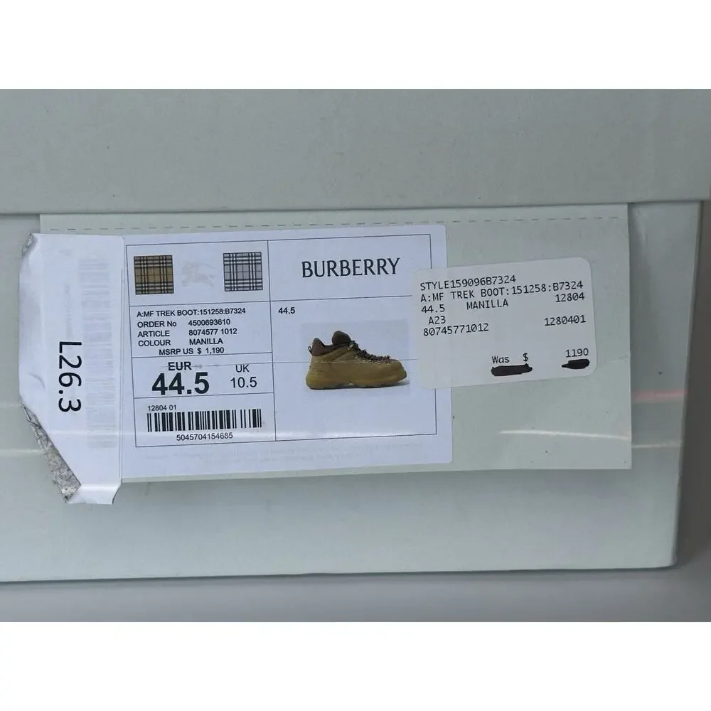 Burberry Manilla Leather Ankle Trek Boots 11.5 US (44.5 Eu) 8074577 IT NIB $1190